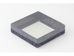 Коробка на 1 печенье с прозрачной крышкой, 11,5*11,5*3 см, Бронзовый орнамент