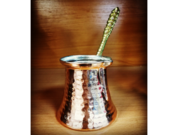 Турка для кофе (джезва) медная, маленькая (200 мл), Турция