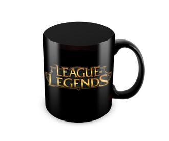 Кружка с логотипом League of Legends (Чёрная)