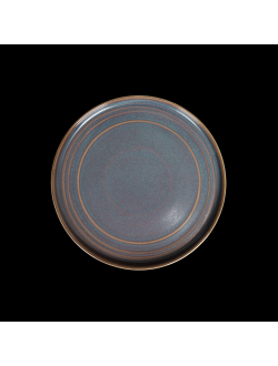 Тарелка мелкая с бортами 8,75" 220 мм, сине-коричневый «Corone Terra»