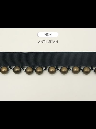 Арт. NS. Отделочная тесьма с бусинками оптом и на отрез