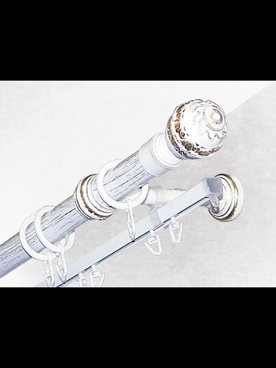 Валанс, карниз в сборе двухуровневый, ПВХ под ковку