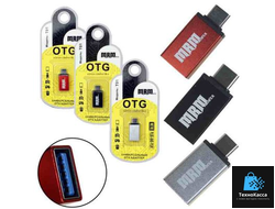 OTG переходник MRM-Power  T01  Type-C на USB Metal в блистере (black)  10pcs