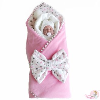 Конверт-одеяло и комбинезон демисезонные Моя звездочка (розовый)