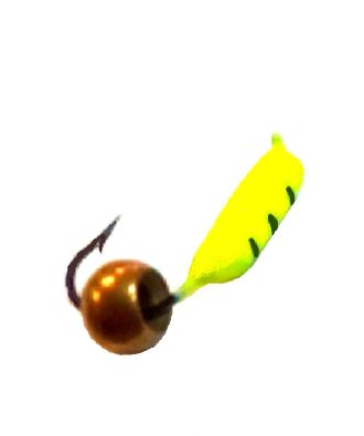 Мормышка вольфрамовая Столбик латун. шар вес.0.52gr.12mm. d-2.0mm,