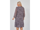 Женственное комбинированное платье арт. 1294 (цвет серый) Размер 62