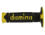 Грипсы (ручки руля)  кросс DOMINO, цвет желтый/черный
