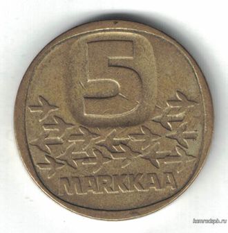 Финляндия. 5 марок 1984 год. Ледокол.