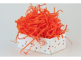 Бумажная стружка гофрированная 40 г, оранжевая