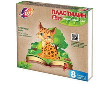 Пластилин ЛУЧ ZOO 8 цветов 120 г, со стеком 194650