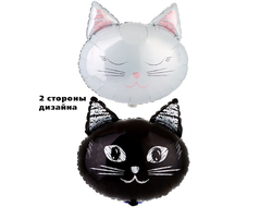 Фольгированная фигура "Черно-белый кот"