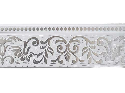 Хром, ПВХ планка для потолочного карниза с поворотами "Оливия" Легранд