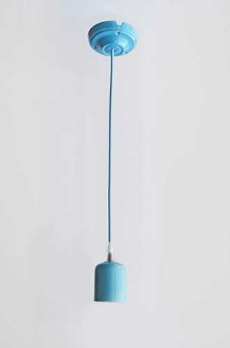 Керамический потолочный светильник-подвес, голубой, арт. P1 Azurro - дополнительное фото