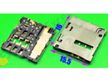 Коннектор Sim-карты №20 Samsung i9300, i9500, i9505, T211, N5100, N5120, N7100 (KA-029)