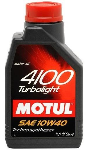 Масло моторное MOTUL 4100 Turbolight 10W-40 1 л. Стандарты: ACEA A3/B4, API SL/CF Одобрения: VW, MB