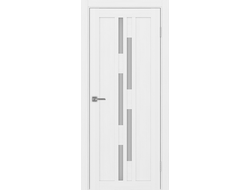 Межкомнатная дверь "Турин-551" белый монохром (стекло сатинато)