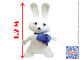 Мягкая игрушка-талисман Зайка с бантом высотой от 20 до 110 см (13 вариантов)