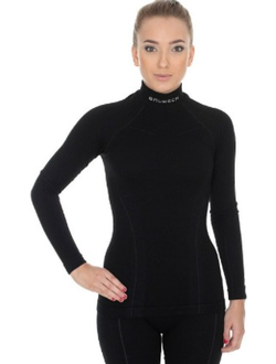 Футболка женская с длинным рукавом Brubeck Wool Merino черный
