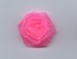 Капроновая роза ярко-розовая, 3*3 см.