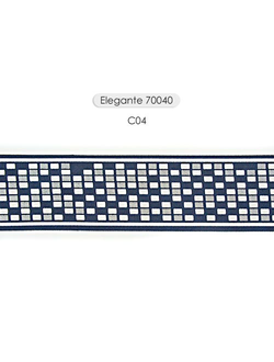 Арт. 70040, серия Elegante. Бордюр для штор с "шашечками"