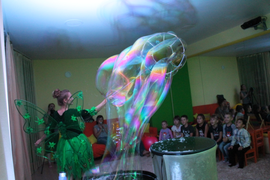 Шоу мыльных пузырей на детский праздник (длительность 50 минут)