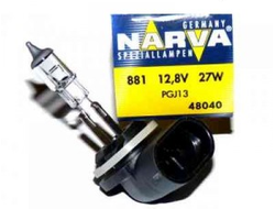 Лампа NARVA CAR H27W/2 881 12.8V 27W 1 шт.