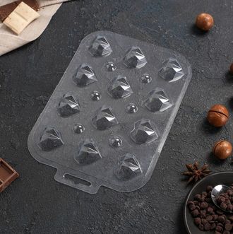 Форма для шоколада «Конфеты Граненое Сердце»