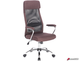 Кресло офисное BRABIX «Flight EX-540», хром, ткань, сетка, коричневое. 531849