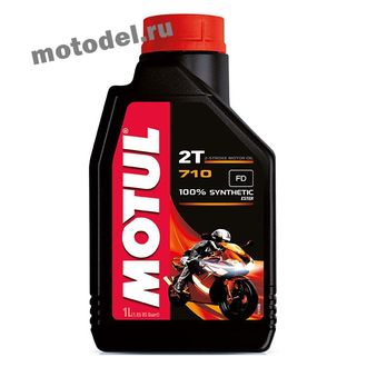 Моторное масло для двухтактных мотоциклов Motul 710 2T, 1 литр, 100% синтетика