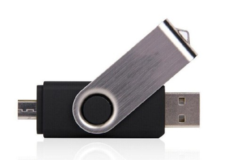 Флэш-карта с двойным разъемом  USB и Micro USB