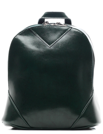 Кожаный женский рюкзак-трансформер Urban тёмно-зелёный