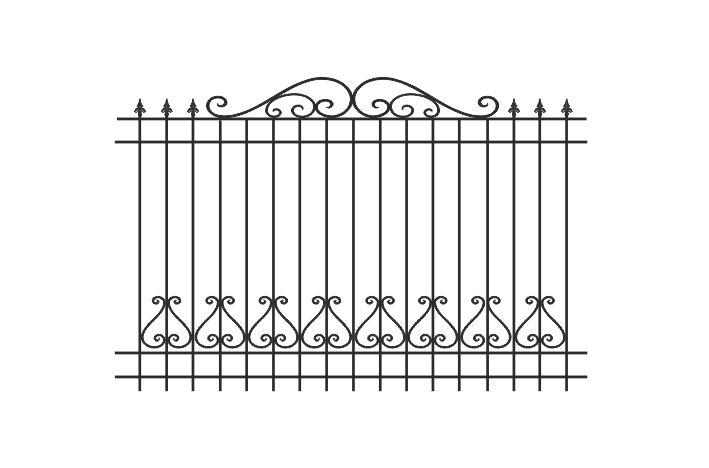 Коис- Мет - эскиз кованый забор с навершием
