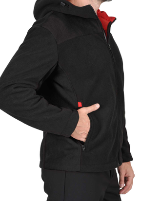 Куртка флисовая -ТЕХНО" (флис дублированный) черная