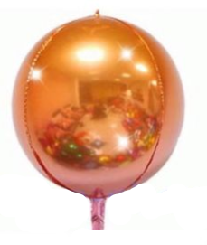 Шар (22&#039;&#039;/55 см) Сфера 3D, Градиент оранж., 1 шт.