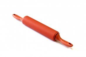 Скалка силиконовая с пластиковыми ручками 240х68мм