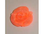 Розочка мелкая оранжевая, 2,3*2,3 см.