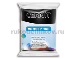 полимерная глина Cernit Number One, цвет-black 100 (черный), вес-56 грамм