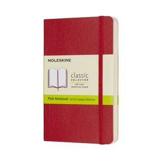 Записная книжка &quot;Classic Soft&quot; (нелинованная), Pocket, красная