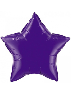 Шар фольгированный с гелием "Звезда фиолетовый" 46см