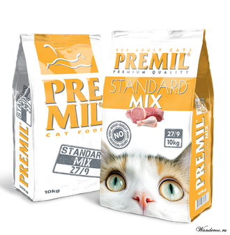 Premil Standart Премил Стандарт корм для кошек, мясной микс, профилактика МКБ 10 кг