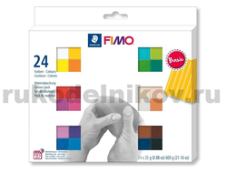 набор Fimo Soft Basic, 24 цвета по 25 грамм