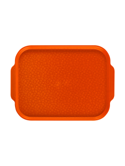 Поднос столовый 450х355 мм с ручками оранжевый