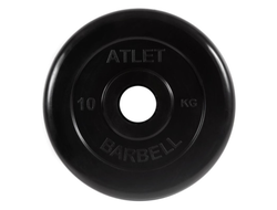 Диск обрезиненный Barbell Atlet, d=51мм, вес 10 кг