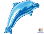 Шар 102 см фольга Дельфин ( шар + гелий + лента )