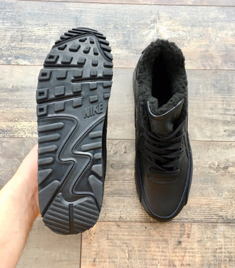 Кроссовки Nike Air Max 90 Black зимние