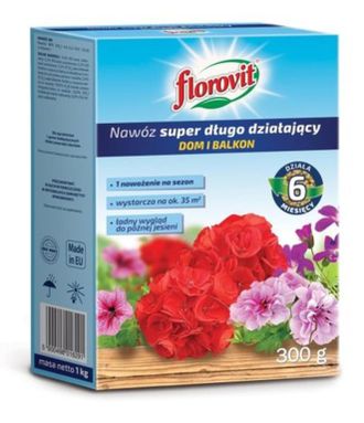 Florovit гранулированное удобрение для домашних и балконных растений супер длительного действия 300г