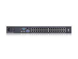 Переключатель Kinan KVM over IP 32-портовый высокой плотности по кабелю Cat 5, USB с каскадированием до 1024 серверов с разъемами PS/2, USB, VGA; internet, OSD, DDC2B, 2048x1536 до 20 м, 1600x1200 до 50 м, 1280x1024 до 100 м, 1024x768 до 150 м (KC2132i)