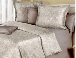 Коричневый полутораспальный комплект постельного белья мако-сатин