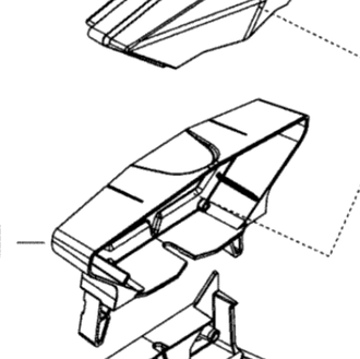 Крепление заднего фонаря оригинал BRP 511000764 для BRP LYNX/Ski-Doo (Rear Light Cover)