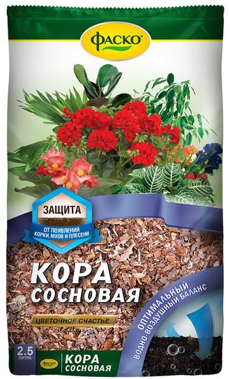 Кора сосновая Цветочное счастье 2,5л